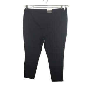 Who What Wear Cropped High Rise Stretch Pants Women Size 26W Black Skinny Pullon